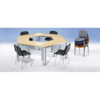 eurokraft basic, Table polyvalente, trapézoïdal, h x l x p 740