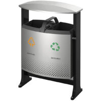 FRANKEL kaiserkraft, Poubelle avec toit, capacité 78 l, l x h