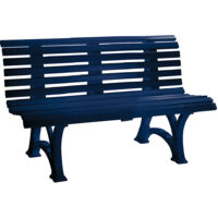 Banc de jardin HELGOLAND 3 places longueur 1500 mm bleu