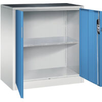 C+P, Armoire d'atelier hauteur bureau à portes battantes,