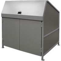 eurokraft pro, Abri pour poubelles, fermé des 4 côtés, avec