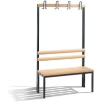 C+P, Banc de vestiaire BASIC, simple face, lattes en bois de