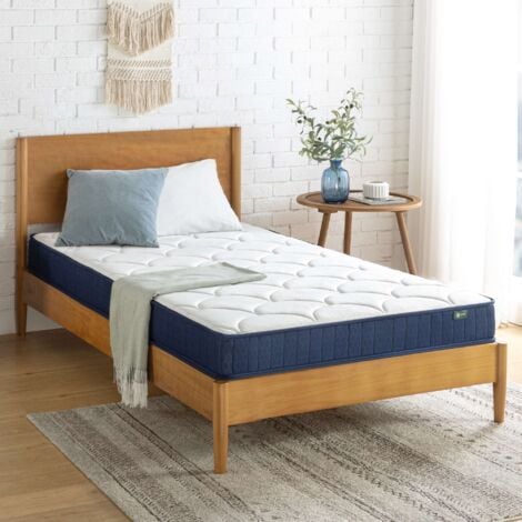 Matelas 90x190 cm, Matelas à Ressorts Ensachés avec Mousse Confort, Matelas Orthopédique avec soutien Ergonomique, Épaisseur 15cm