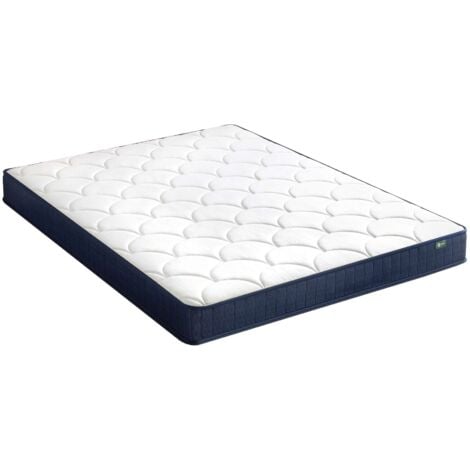 Matelas 140x190 cm, Matelas à Ressorts Ensachés avec Mousse Confort, Matelas Orthopédique avec soutien Ergonomique, Épaisseur 15cm