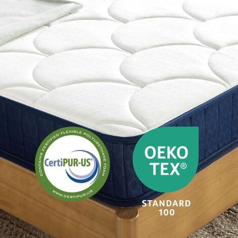 Matelas 140x190 cm, Matelas à Ressorts Ensachés avec Mousse Confort, Matelas Orthopédique avec soutien Ergonomique, Épaisseur 15cm