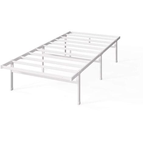 Zinus Mateo Lit 1 personne, Lit 90x190 cm, Cadre de lit en métal avec des lattes en métal, Hauteur 35.5 cm, Facile à Assembler