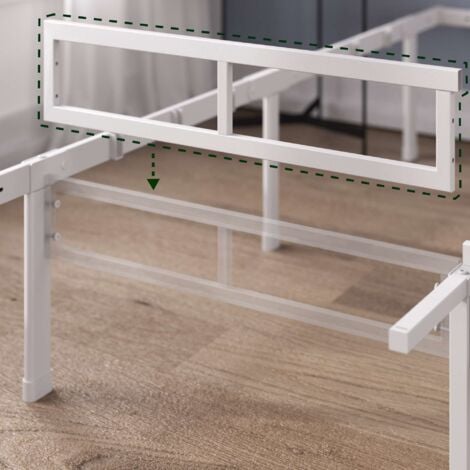 Zinus Mateo Lit 1 personne, Lit 90x190 cm, Cadre de lit en métal avec des lattes en métal, Hauteur 35.5 cm, Facile à Assembler