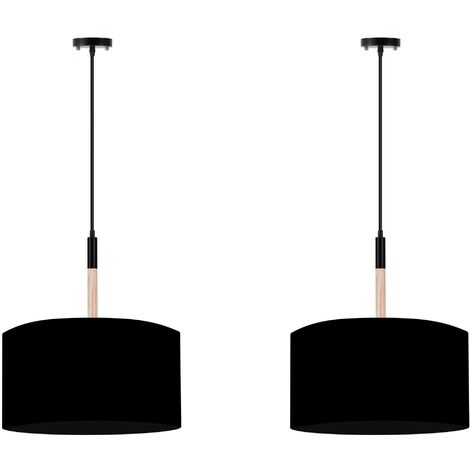 KONSIMO PLISO 2er Set Hängelampen im skandinavischen Stil , Schwarz (1/3)