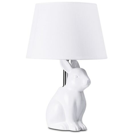 KONSIMO LEPUS Tischlampe mit Kaninchenmotiv, Weiß (1/3)