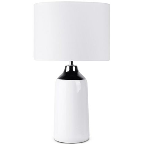 ArG Lighting Empire Lampenschirm – 25,4 Cm, Handgefertigt Mit Goldfarbenem Innenfutter (schwarz/weiß)