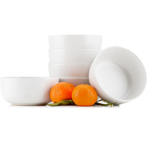 KONSIMO Schale 6-tlg. VICTO Weiß Keramik Loft 14,5cm