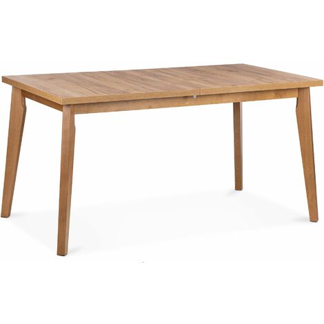 KONSIMO Esstisch ausziehbar bis 190cm, rechteckig "RHENA", Beige, laminierte Möbelplatte, Modern, 150-190x76,5x80