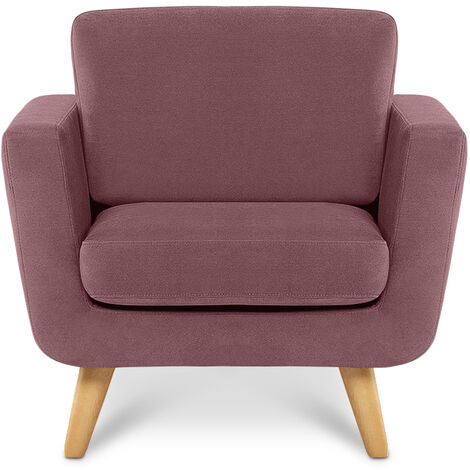 KONSIMO Klassische Sessel mit Armlehnen "TAGIO", Rosa, Stoff, Scandinavian, 86x80x88 cm (1/5)