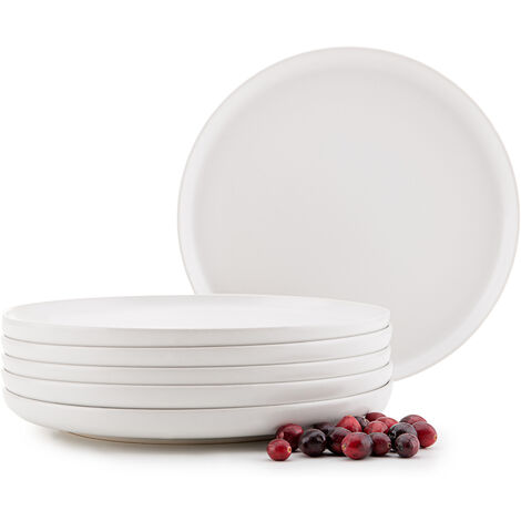 KONSIMO Teller-Set VICTO 6-tlg. Weiß Keramik 27cm