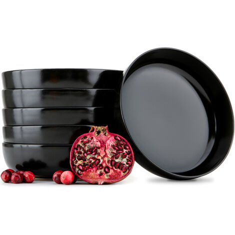 KONSIMO Suppenteller 6-tlg. VICTO Schwarz Keramik 18.5cm (1/2)