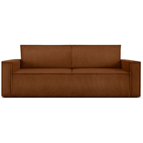 KONSIMO NAPI Schlafsofa in Pet Friendly Cord-Stoff, rot
