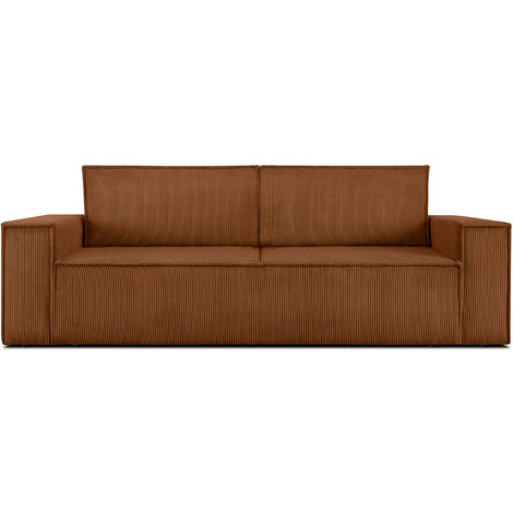 KONSIMO NAPI Sofa 3 Sitzer, mit Schlaffunktion, in Pet Friendly Cord-Stoff, creme (1/5)
