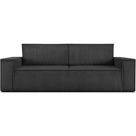 KONSIMO NAPI Sofa 3 Sitzer mit Schlaffunktion, in Pet Friendly Cord-Stoff, grau (1/5)