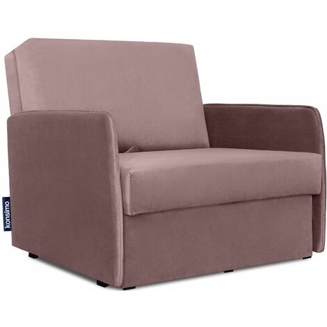 KONSIMO PEDATU Klappsofa mit Schlaffunktion und Bettkasten, Rosa (1/5)