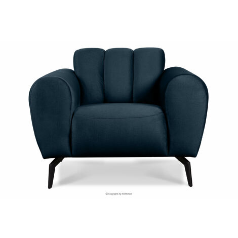 KONSIMO RUBERO Modernistischer Sessel mit Beinen , Marineblau (1/5)