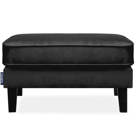 KONSIMO TERSO Sitzhocker zeitloses Design mit hohe Beine und Weicher Velours-Stoff , dunkelblau (1/4)