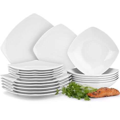 KONSIMO CARLINA Tafelservice 6 Pers 18-tlg Porzellan, weiß