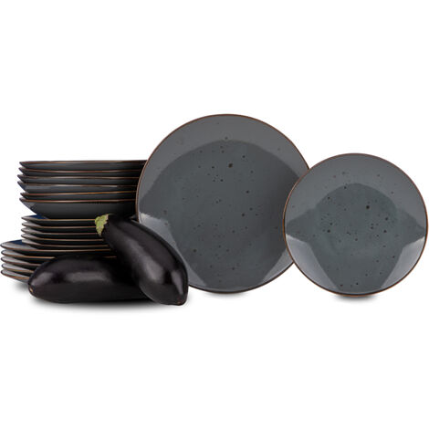 KONSIMO ALUMINA Tafelservice für 6 Personen (18 Tlg.) Porzellan, gray