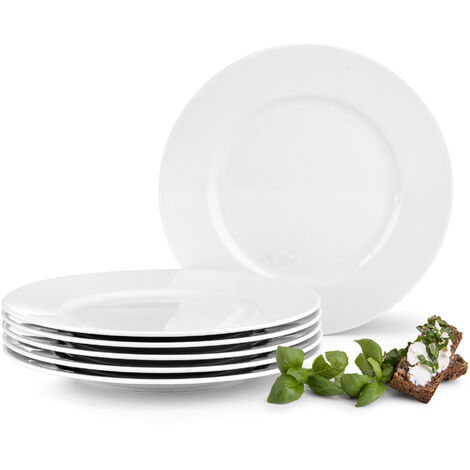 KONSIMO MUSCARI Dessertteller (6er-Set) Porzellan, weiß