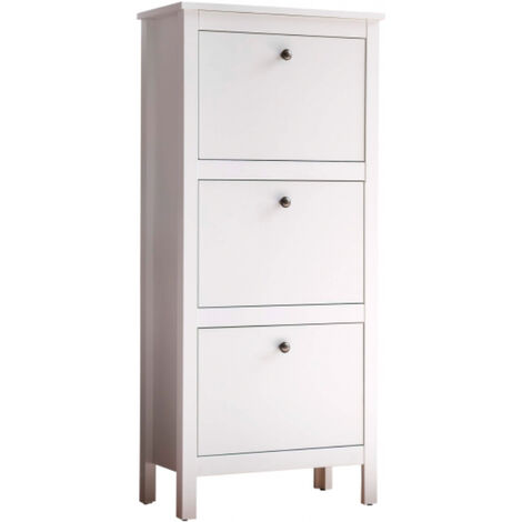 KONSIMO FARGE Schuhschrank mit Türen, weiß (1/2)