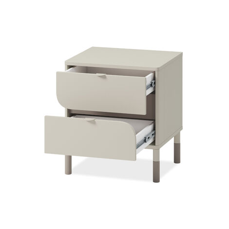 KONSIMO CATTA Nachttisch, Creme
