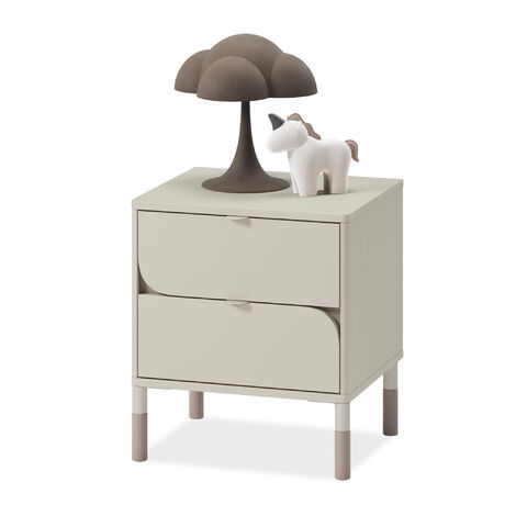 KONSIMO CATTA Nachttisch, Creme
