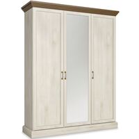 KONSIMO ARVEN Kleiderschrank, Cremeweiß