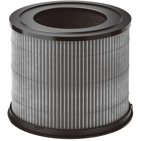 HOMCOM Filtre pour purificateur d'air réf. 823-019 - filtre 3 en 1 avec  filtre à charbon actif, filtre HEPA - blanc noir
