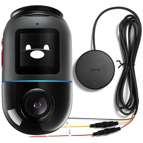 70mai Dash Cam Omni X200 avec 4G Hardwire Kit UP04，Caméra de voiture noire  avec câble