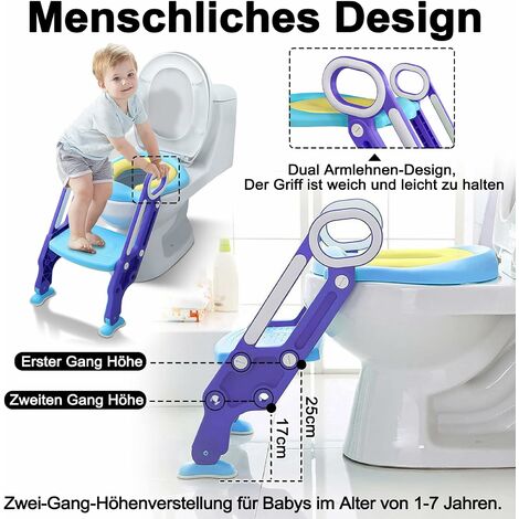 ZONEKIZ Adaptator WC para Niños con Escalera Plegable Reductor de