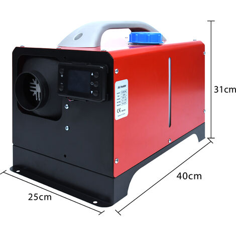 Froadp 12V 8kW Calefactor de Aire Diésel 0,18-0,48 L/h Calefacción de  Estacionamiento Diesel con Mando a Distancia Monitor LCD y Silenciador para  Coche Camión Furgoneta Barcos (Rojo, Tipo C)