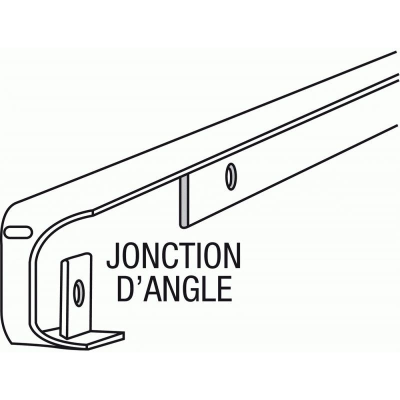 NORDLINGER PRO Profil jonction d'angle - Aluminium - 2/4R 28 mm R3/5 mm x  670 mm - Noir