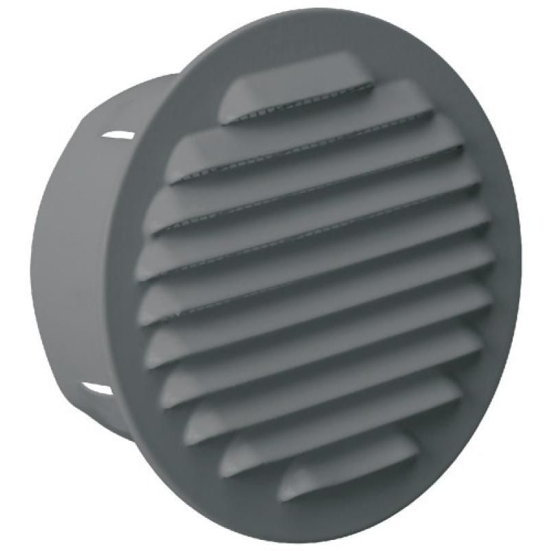 Grille de ventilation réglable en fonte pour air chaud - Ø extérieur 150 mm  - Ø encastrement 135 mm - Noir