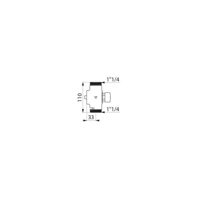 DELABIE - Robinet temporisé Tempochasse apparent pour WC à bouton poussoir  corps en laiton massif chromé mâle male 33 x 42 : réf. 760000