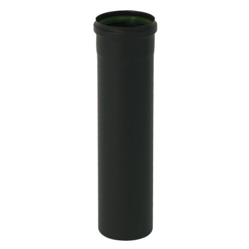 LONGUEUR+JOINT A LEVRES DROITE (EMAILLE NOIR MAT) POUR POELE A PELLET Ø 80mm