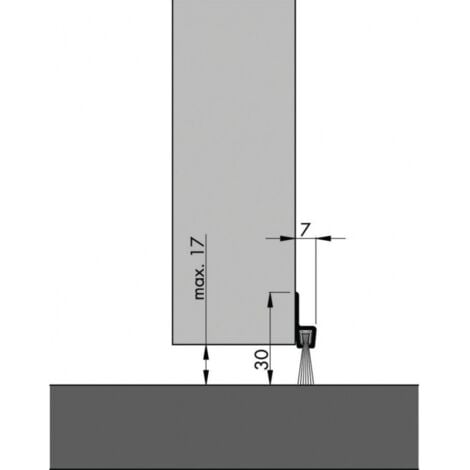 Bas de porte aluminiumà brosse IBS70 300cm - ELLEN - 0308504D