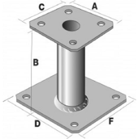 ADGO/® TT Support de fixation pour poteau de cl/ôture 90 mm Vis pour poteau de cl/ôture galvanis/é /à chaud Manchon coulissant Support de support de sol Manchon de sol Slide-in Manchon en acier Argent/é