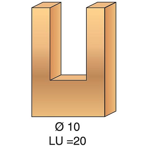 Fraise 2 dents droites carbure - Ø 6mm - LU 25mm - Fraise panneaux MDF