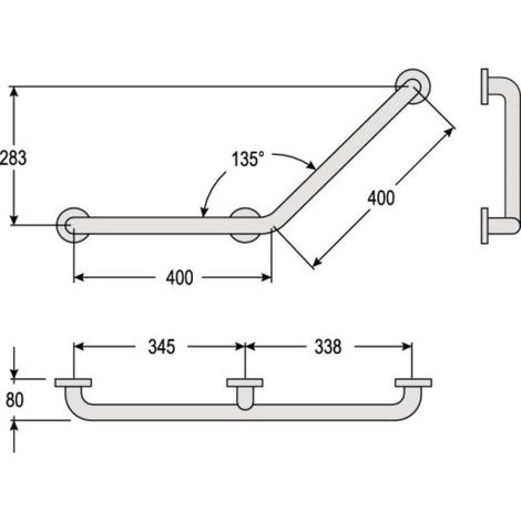 Barre Dappui Coud E Points Inox Care Bross E Pour Fixation Droite