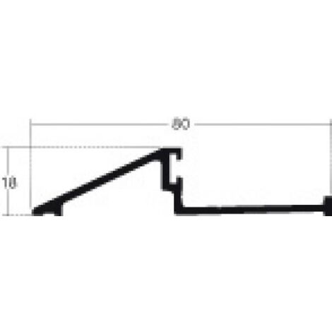 Seuil aluminium pour porte d'entrée + joint prémonté - 4 m BILCOCQ