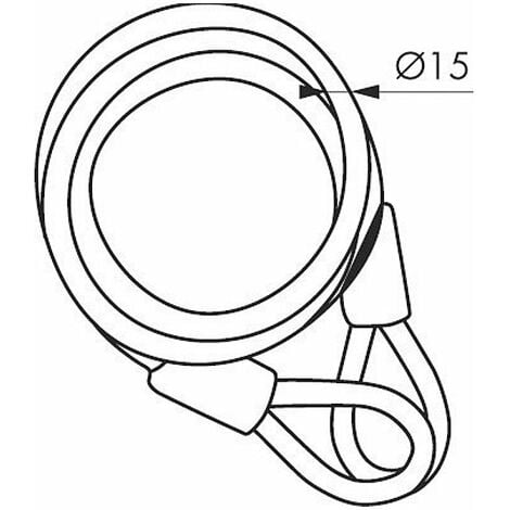 Câble antivol en acier à 2 boucles Abus Cobra - Ø10 mm - longueur 5 m