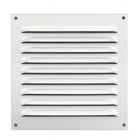 Winflex - Grille d'aération 100mm aluminium blanc avec écran anti-insecte