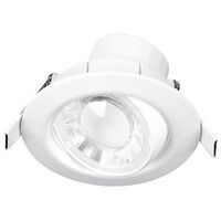 Spot à encastrer LED à intensité lumineuse variable IP44 6W 450 lm 3000 K  blanc chaud rond blanc Ø 115/100 mm 230V - HORNBACH Luxembourg