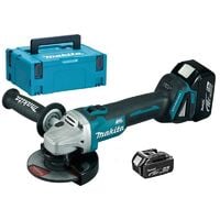 Meuleuse D'angle 18v 125mm + 2 Batteries 5ah + Chargeur + Coffret Makpac -  Makita - Dga506rtj - Meuleuse - Polisseuse BUT