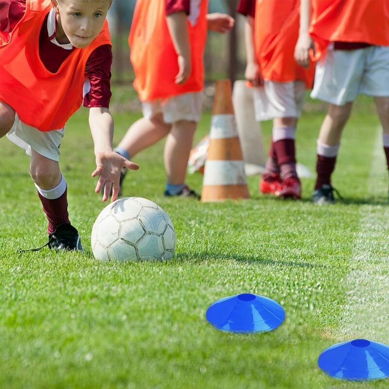 Cônes de disque Pro (lot de 50), cônes de football avec support, cônes de  football d'entraînement d'agilité pour l'entraînement, le football, les  enfants, le sport, les marqueurs de cône de terrain 
